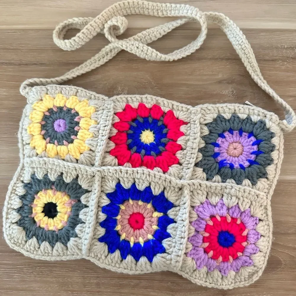 Coco & Carmen Granny Square Purse New